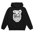 ぬいか(っ´ω｀ｃ)もちもちのプテラノ丼(白縁取り大きめプリント) Hoodie