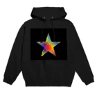 綺麗何学模様の虹×スター×虹（ブラック） Hoodie