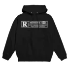 DRIPPEDのR RESTRICTED 白ロゴ Hoodie