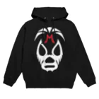 DRIPPEDのMIL MASCARAS MASK-ミル・マスカラスマスク 白ロゴ パーカー