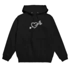 ぱちくりのはーと白 Hoodie