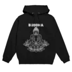 DRIPPEDのBUDDHA-仏像- 白ロゴ Hoodie