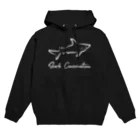 MUSEA（ミューゼア）の【黒・濃色】ゆるサメパーカー・スウェット（Shark conservation hoodie & sweat） パーカー