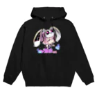 🤍一ノ瀬 彩 🐇⸒⸒ suzuri支店🤍の一ノ瀬彩ちびｷｬﾗ:LOGO付【ﾆｺｲｽﾞﾑ様Design】 Hoodie