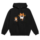 エクレアンショップの縄跳びをする犬と座っている犬 Hoodie