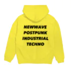 lawi0cir boutiqueのNEWWAVE POSTPUNK INDUSTRIAL TECHNO Hoodie:back