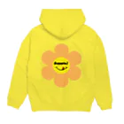 Bepppin3Companyのレトロフラワー★オレンジ Hoodie:back