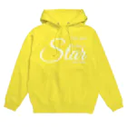 angelinaのスター白 Hoodie