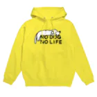 ぽぴーぴぽーのNO DOG NO LIFE(犬白塗り) パーカー