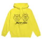 NPO法人愛・あいネットのボブ＆アリス正面（黒線画） Hoodie