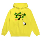 shabonremonの松と鶴 墨絵風Tシャツ Hoodie