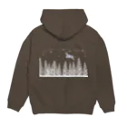 月夜のタツノオトシゴのsnow snow reindeer  Ⅱ Hoodie:back