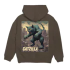 HappyFaceMarketのゴジラになりたい猫 CATZILLA パーカーの裏面