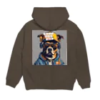 reon-5のちょっとストリート感のある犬のデザインです。 Hoodie:back