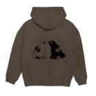 はらぺこCafeの勾玉うさぎさん／透過 Hoodie:back