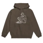 okazimaの線画体育座りボーイ Hoodie