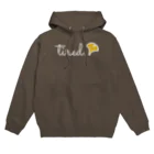 tired.の【オータム】ロゴBホワイト Hoodie