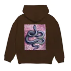 crayonerdのサクラヘビちゃん Hoodie:back