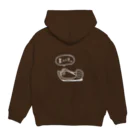 marketUのかたむキンカ 濃色 Hoodie:back