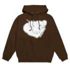 ねずみのおみせ suzuri店のしろちゃんと一緒に筋トレしよう Hoodie