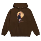 キッズモード某の月と黒ワンピの女の子 Hoodie