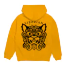 サイベリアンの百ですの【サイベリアンの百】獅子のように猛々しく（黒く） Hoodie:back