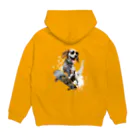 -BRIGHTS-のスケボー犬のおでかけ！skateboarding dog Hoodie:back