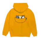 すとろべりーガムFactoryの【バックプリントver.】 猫たち専用ポケット Hoodie:back