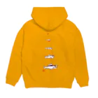 なまらやの鮭一生のウラオモテ Hoodie:back