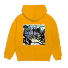 日々好日屋2号店の自転車ドミノ Hoodie:back