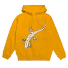 LalaHangeulのJapanese gecko(ニホンヤモリ)　英語デザイン Hoodie