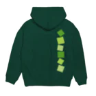 つきしょっぷの緑色の四角形 Hoodie:back