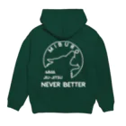 No.326のnever better ホワイト Hoodie:back