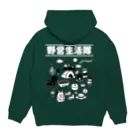 活版と昔々の店のキャンプ用Tシャツ Hoodie:back