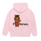 au♡lio アウリオのI love horse. パーカーの裏面