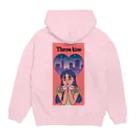 TSUKIKOU SHOP の投げキッスの女の子 Hoodie:back