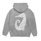 ヴンダーカンマーの茨竜 (white) Hoodie:back