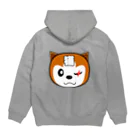 チャタリオの【原価販売】隻眼の野良猫チャタローBタイプ Hoodie:back