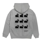 しっぽ堂の柴犬のしっぽ Hoodie:back