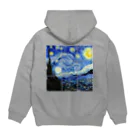 art-LaboのSquare ゴッホ 【世界の名画】 星月夜 ポスト印象派 絵画 美術 art Hoodie:back