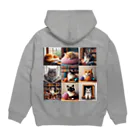 クリエイティブ　テトの猫 Hoodie:back