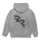 ツバメ堂の昇り龍（グラデーション） Hoodie:back