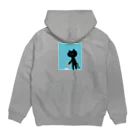 blueHawaiiの続・くろねこくん。 Hoodie:back