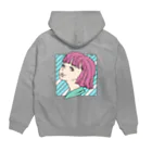 atelier_jhonのピンクの髪の女の子 Hoodie:back