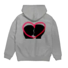 Lily bird（リリーバード）のSilhouette of kiss with heart♥② Hoodie:back