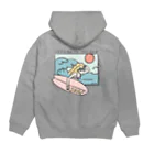 surf girl illustration yuriの海へ行こう（グラサン編） Hoodie:back