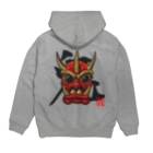 ももよりの餅割鬼面 Hoodie:back