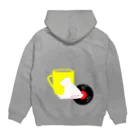 音楽喫茶そぽしなのカップ＆シロクマ＆レコード Hoodie:back