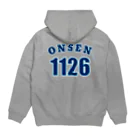 温泉グッズ@ブーさんとキリンの生活のONSEN 1126 Hoodie:back