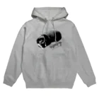 カワウソとフルーツのすやすやカワウソ（黒文字） Hoodie